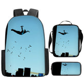 Nightwing Schoolbag Backpack Lunch Bag Pencil Case 3pcs Set Gift for Kids Students